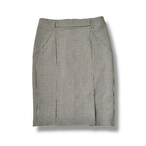 BANANA REPUBLIC Skirt Houndstooth Black White Size 4